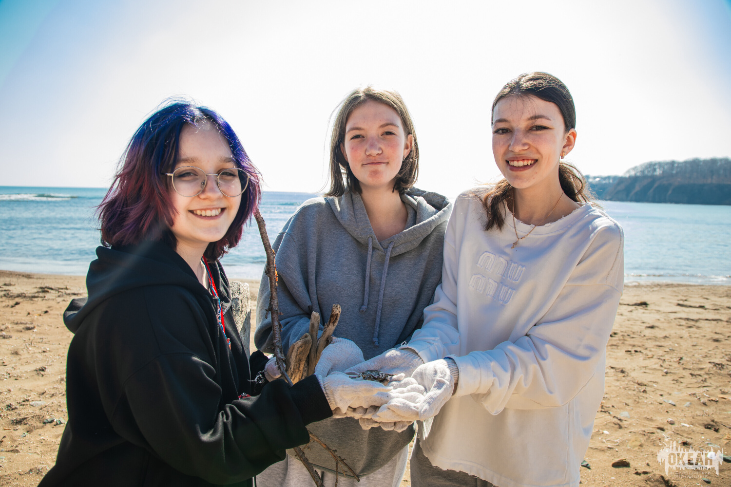 Юные биологи ВДЦ «Океан» провели экспедицию в бухте «Три поросёнка»
