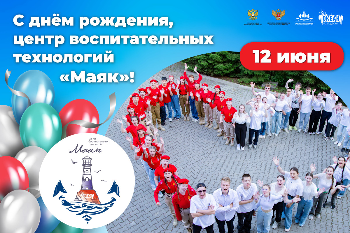 С днём рождения, центр воспитательных технологий «Маяк»!